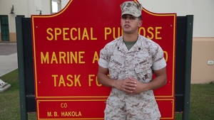 Marine Cpls. Andrew Alexander and Olivia McDonald - New England Patriots