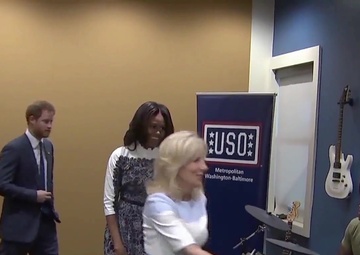 Prince Harry, First Lady and Dr. Biden Visit Wounded Warriors to Promote Games