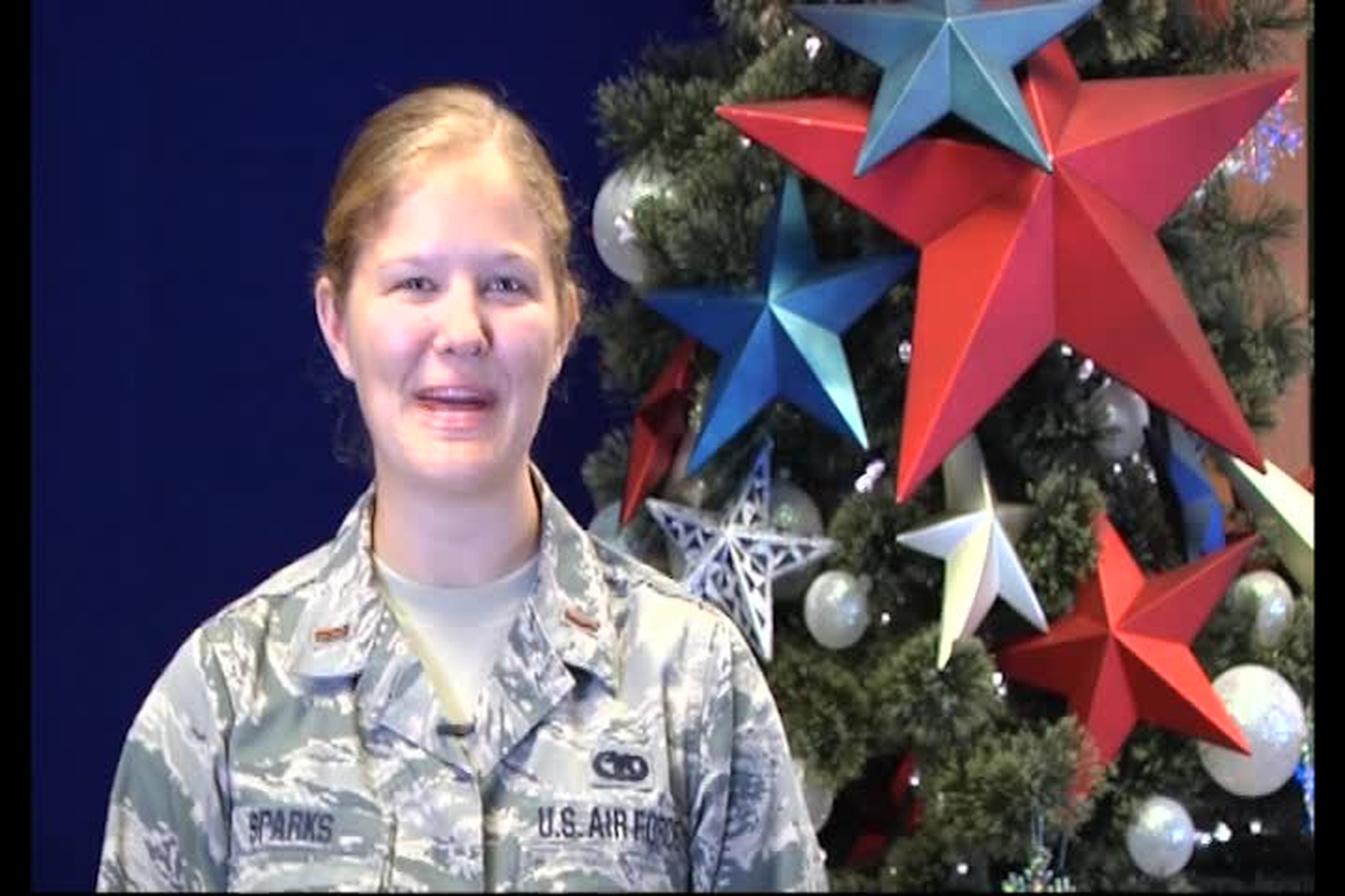 2nd Lt. Molly Sparks sends a holiday shout out to family and friends in Streator, IL.