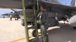 Greek F-16 Jets Prep for Flight at Trident Juncture