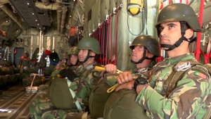 Canadians and Portuguese Work Together in Parajump