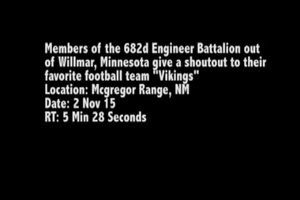 Spc. Nicholas Berglund - Minnesota Vikings Shoutout
