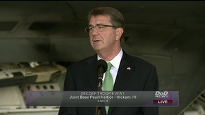 Secretary of Defense Ash Carter on Joint Base Pearl Harbor-Hickam
