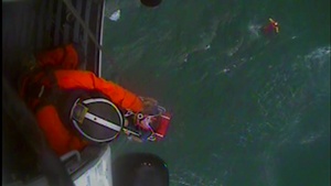 Coast Guard air crew rescues 2 kayakers near Columbia River entrance, Ore.