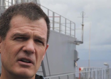 Capt. Paul D. Hugill, Commodore of Maritime Prepositioning Ships Squadron TWO, talks about Exercise KOA MOANA 15-3. Part 1 of 2.