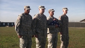 Hoisting the Hurricane’s American Flag