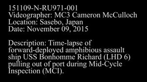 USS Bonhomme Richard Sailors Perform Anchor Drop Test During a Mid-Cycle Inspection (MCI)