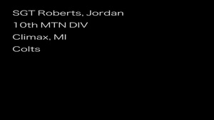 Univ Alabama, SGT Jordan Roberts