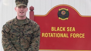 Happy Thanksgiving from Romania!: Lance Cpl. Daniel Harrington gives a shout-out to Cleveland, OH