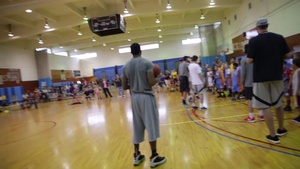 Gonzaga and Pitt Host a Basketball Clinic for Children on MCAS Futenma