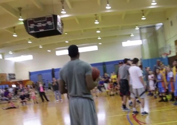 Gonzaga and Pitt Host a Basketball Clinic for Children on MCAS Futenma