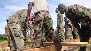 U.S. Marines, Ugandan soldiers fortify engineering skills BROLL