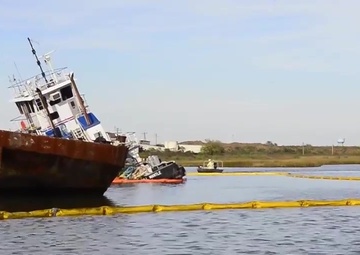 Coast Guard Oversees Response to Listing Tun Near San Leon, Texas