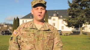 Sgt. 1st Class Logan Reiser Gives Seasons Greetings