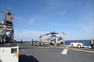 Marine Medium Tiltrotor Squadron Marines Unfold UG-1Y Rotor Blades