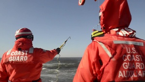 Coast Guard Auxiliary hoist training