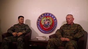 Republic of Korea Military Leader Visits Okinawa - interview