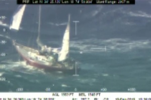 Coast Guard Hoists Man from Sailboat 60 Miles Off Cape Lookout, NC