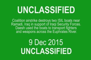 Dec 9: Coalition Strike Destroys Daesh Boats