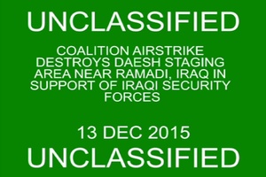 Dec 13: Coalition Strike Destroys Daesh Staging Area