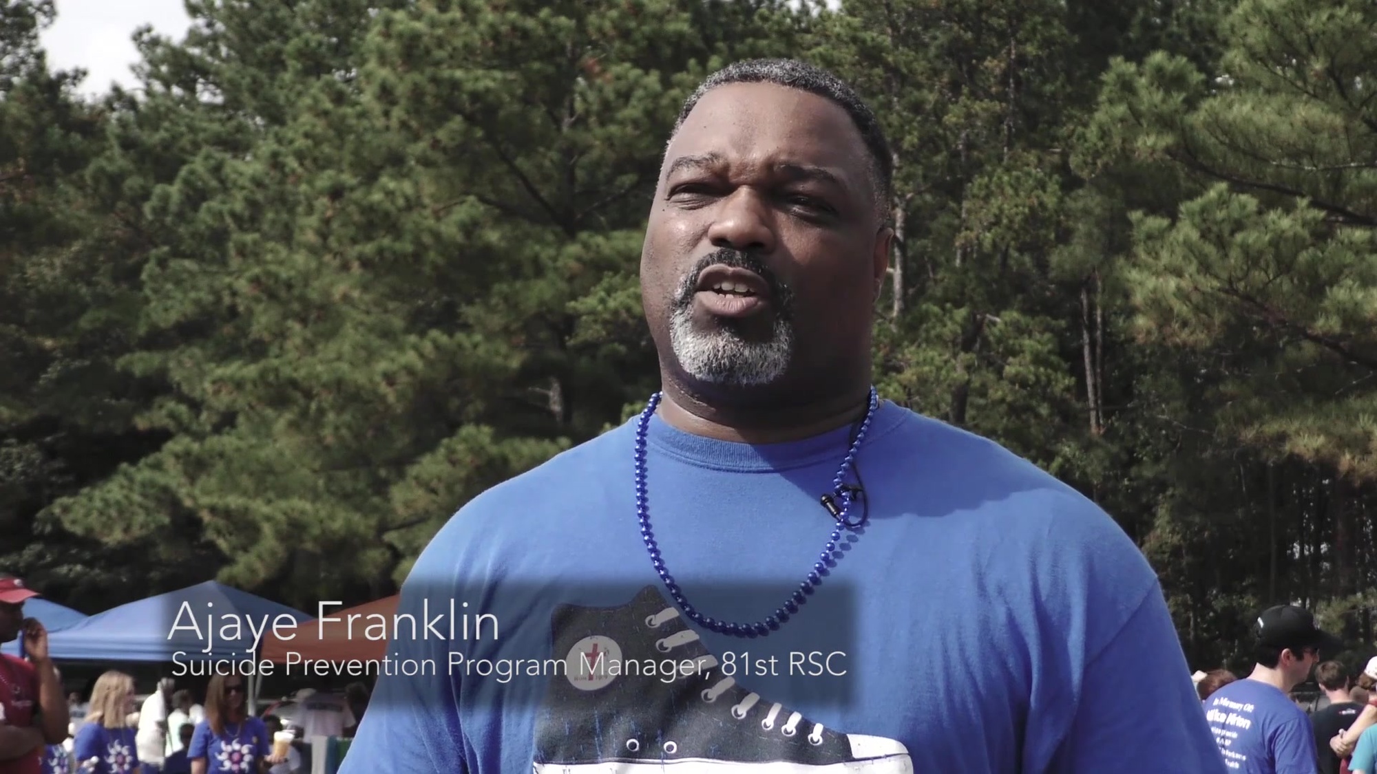 Multimedia Video:  81st RSC Suicide Prevention Program walks in conjunction with AFSP remembering victims of suicide.<br /><br />Interviewees:  Emily Perry, Ajaye Franklin, Mrs. Helen Pridgen