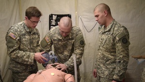 Training with Missouri National Guard Medics at SLU Hospital
