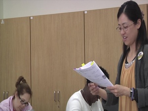 B-Roll of Marine Corps Air Station Iwakuni servicemembers, civilians and family members attending Survival Japanese Language Class