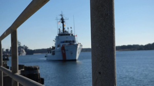 Cutter Dependable returns to Virginia Beach after 40-day fisheries enforcement patrol, part 1
