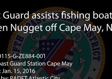Coast Guard Assists Fishing Boat Taking on Water