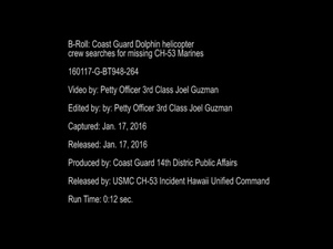 Coast Guard searches for missing Marines