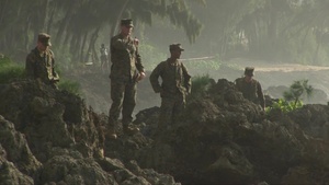 Marines search for debris and assist in search and rescue efforts
