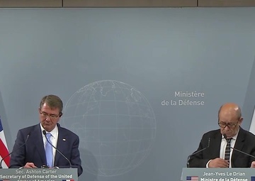 Secretary Carter Holds Joint Press Conference in France