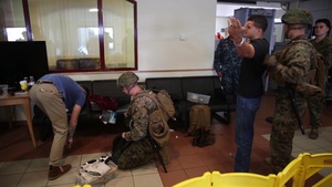 Marines, Sailors Work Together During Evacuation Control Center Exercise