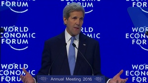 Secretary of State John Kerry Delivers Remarks at the World Economic Forum