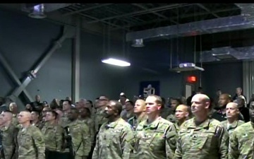 Live Shot from Bagram Afghanistan - Super Bowl 50 National Anthem