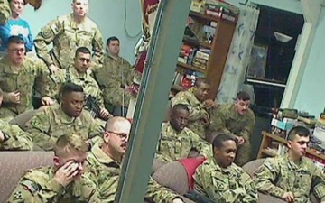 10th Mountain Division Soldiers - Super Bowl 50 Watch Party