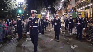Coast Guard Ceremonial Honor Guard Participates in Bacchus 2016 Mardi Gras Parade