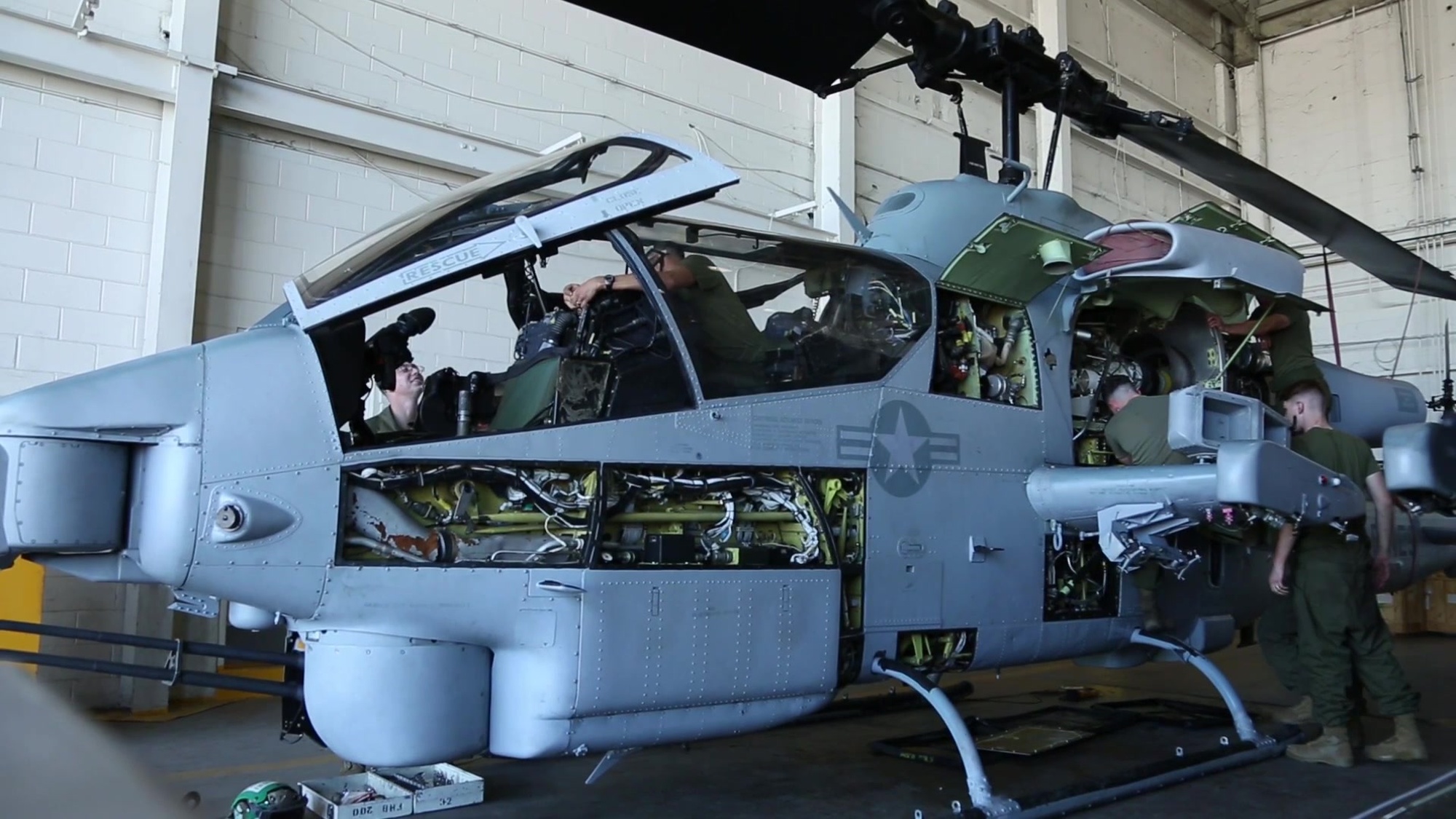 U.S. Marines with Marine Light Attack Helicopter Squadron (HMLA) 269 conduct a night systems certification live-fire exercise, Camp Lejeune, N.C., Feb. 2, 2016. HLMA-269 conducted the exercise in support of 2nd Air-Naval Gunfire Liaison Company’s joint terminal attack controller during a week-long exercise. (U.S. Marine Corps video by Lance Cpl. Nikki L. Frasier, MCIEAST Combat Camera/Released)
