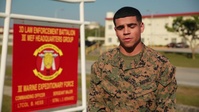 3rd Law Enforcement Battalion Marine Gives Hometown Shout Out