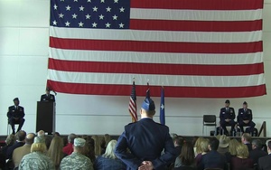 Brig. Gen. speaks at 153AW change of command