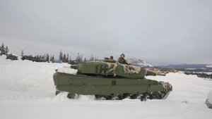Marine M1A1 Main Battle Tanks Live Fire in Norway