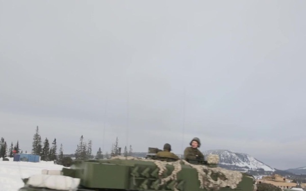 Marine M1A1 Main Battle Tanks Live Fire in Norway