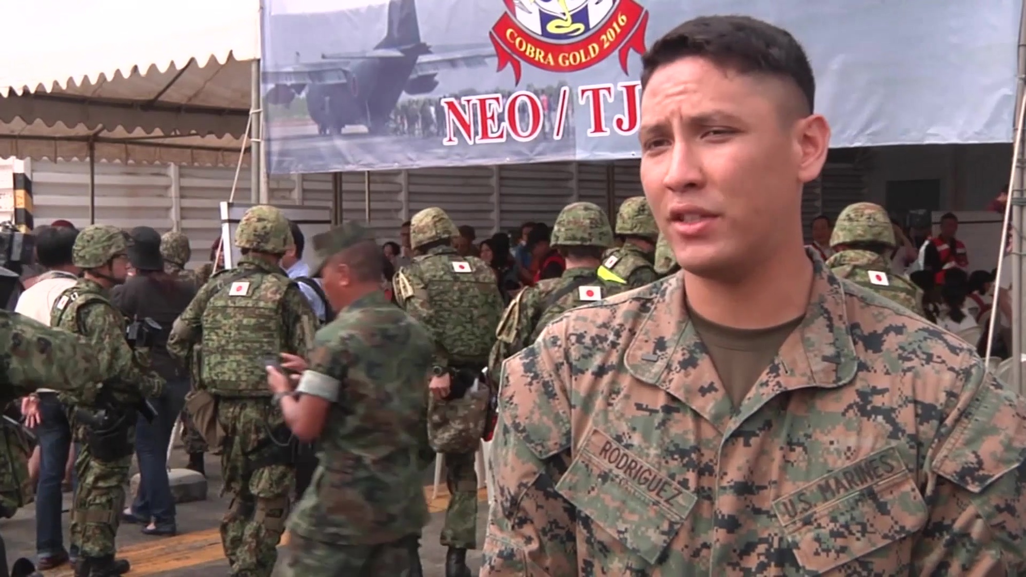 U.S. Marines conducted a non-combatant evacuation operation alongside the armed forces of Thailand, Malaysia, and Japan Feb. 17 during exercise Cobra Gold 16. CG16 is a Thai-U.S. co-sponsored exercise that represents the longstanding friendship between the Thai and American peoples.