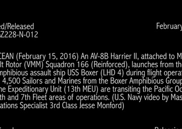 AV-8B Harrier II Lands on the USS Boxer Flight Deck