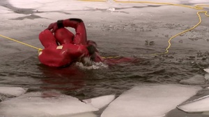 Ellsworth Firefighters Conduct Ice/Water Rescue Training