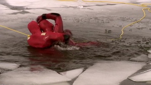 Ellsworth Firefighters Conduct Ice/Water Rescue Training