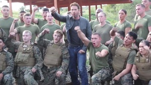 Gerard Butler Visits Camp Pendleton