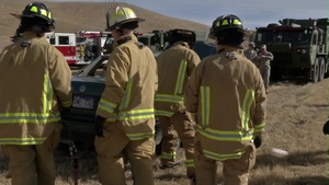 SD Army National Guard's Firefighting Team conducts vehicle extrication training