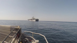 Sailors Attached to ACU 5 Approach Well Deck of USS Boxer
