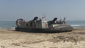 Landing Craft Air Cushion lands on Dogu Beach
